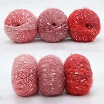 Amazon | WWnYY 毛糸 混紡毛糸 カラフル 編み糸 6玉セット ふわふわ